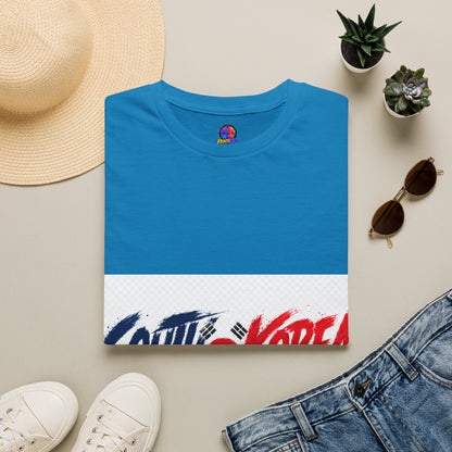 South Korea Flag Brushstroke T-Shirt — Patriotic Korean Travel Tee