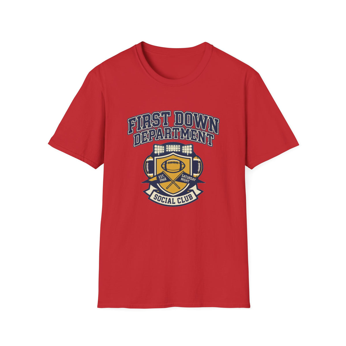 First Down Department Football Crewneck T-Shirt - Trending Now - August 2026