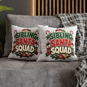Christmas Sibling Santa Squad Pillowcase