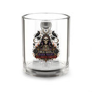 Halloween Glass Mug 10 oz  Halloween Skull Glass Mug — "Old Soul, Dark Knight, Halloween Forever" 10oz