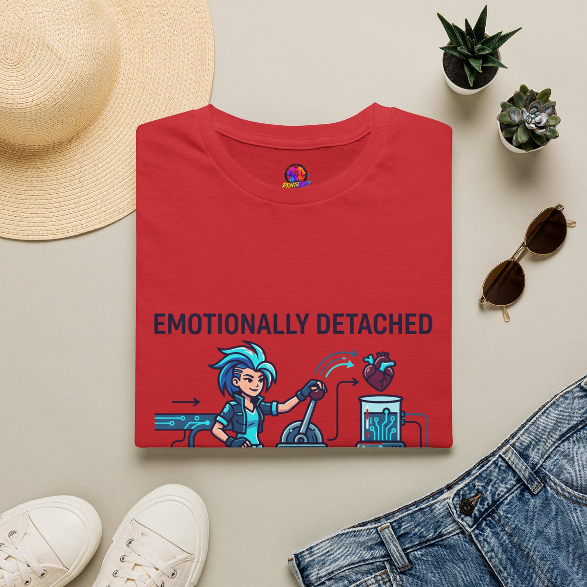 Aquarius Zodiac Emotionally Detached, Intellectually Invested T-Shirt — Aquarian Graphic Tee