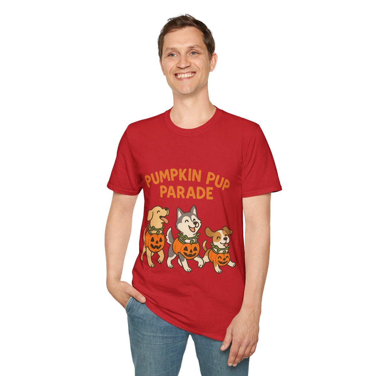 Pumpkin Pup Parade Graphic Tee, Cute Halloween Dogs Fall Season T-Shirt - Trending Now - September 2026