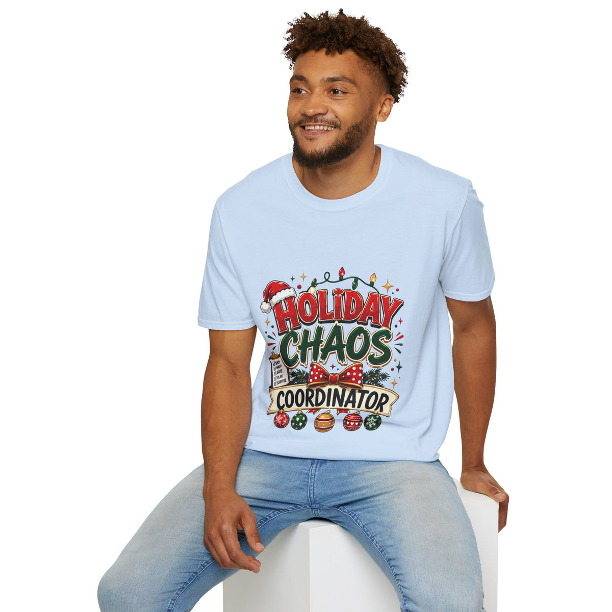 Holiday Chaos Coordinator T-Shirt — Funny Christmas Crew Tee