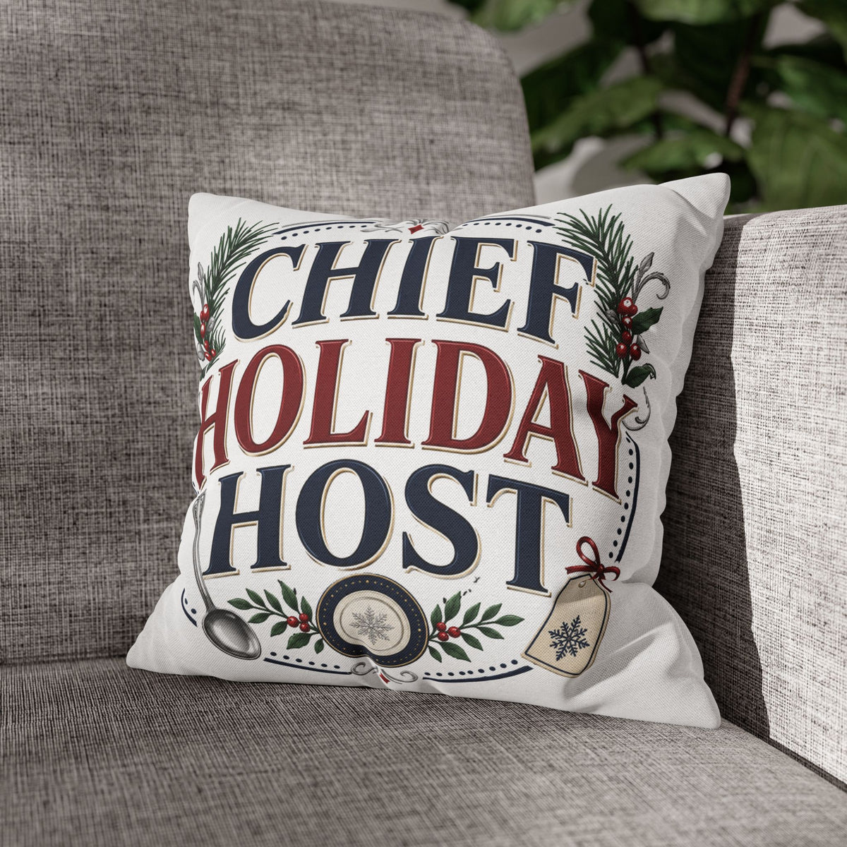 Christmas Chief Holiday Host Decorative Pillowcase