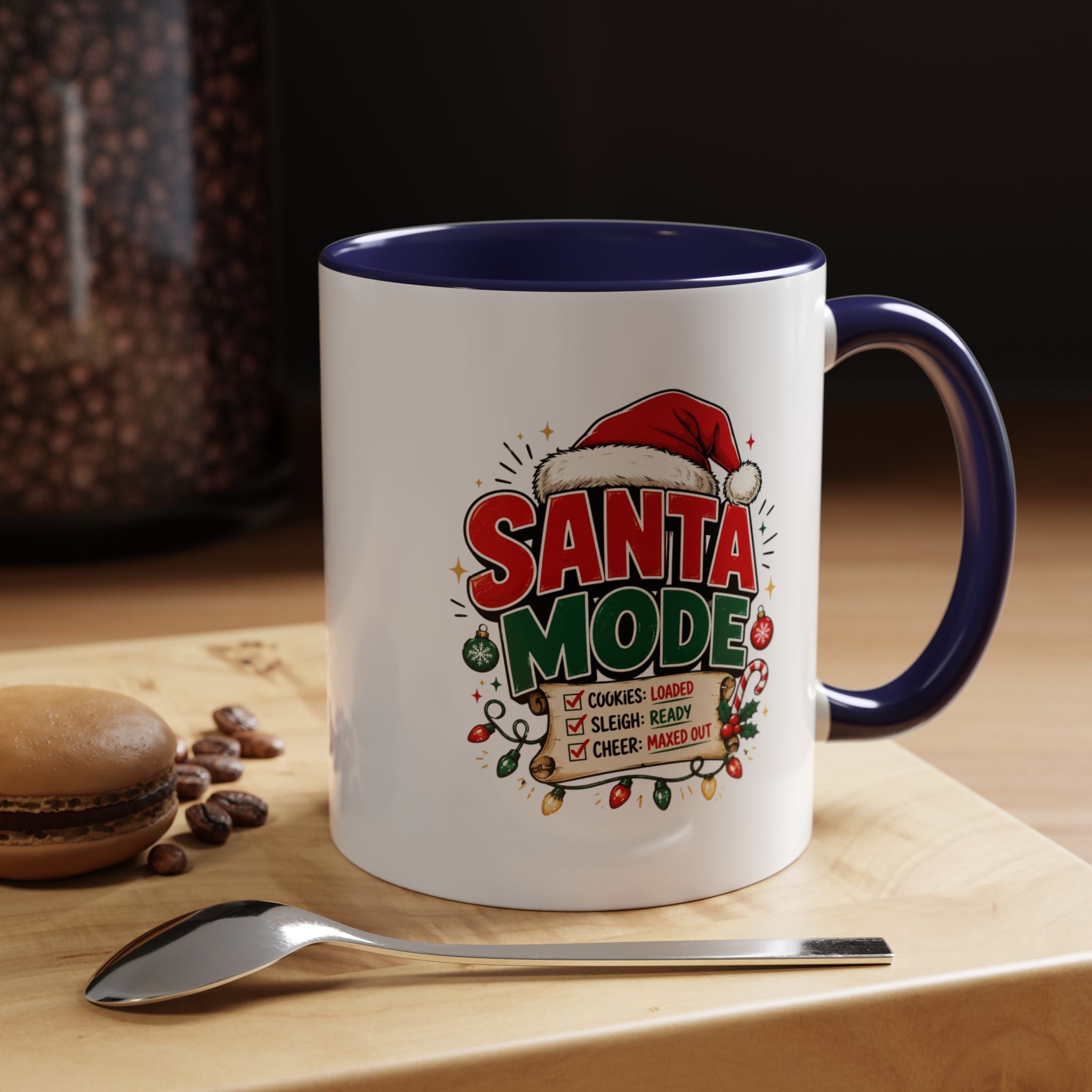 Santa Mode Coffee Mug — Christmas Holiday Accent Mug
