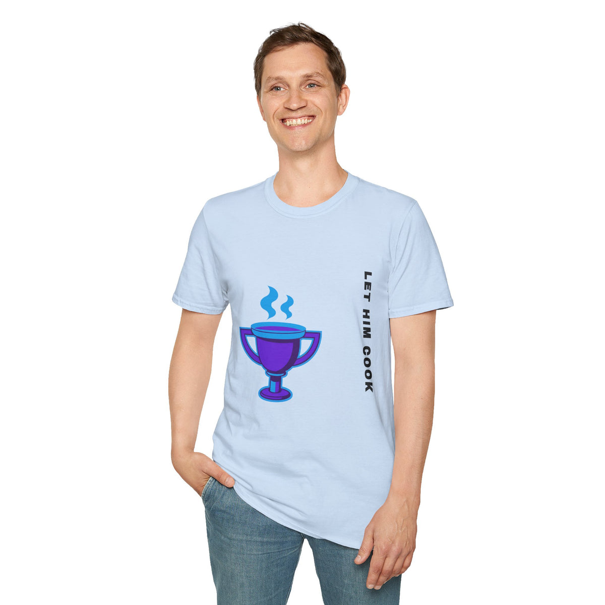 Trophy Mug T‑Shirt — "Let Him Cook" Funny Chef Pride Tee - Trending Now - September 2026