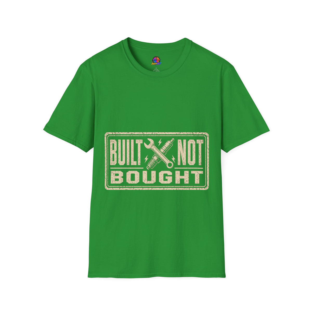 Built Not Bought T-Shirt — Vintage Mechanic Workwear Tee