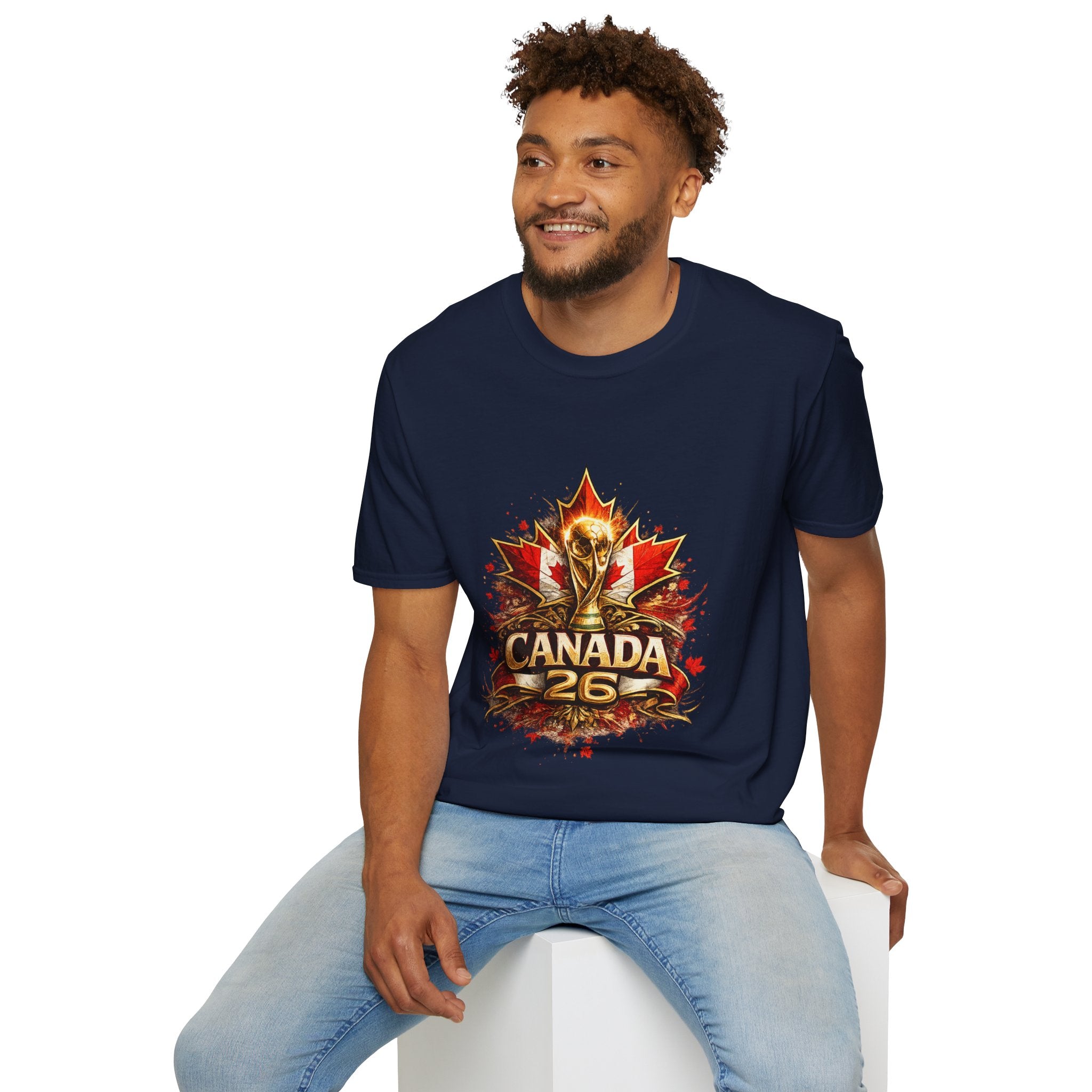 Canada World Cup T‑Shirt — Maple Leaf Soccer Trophy 26