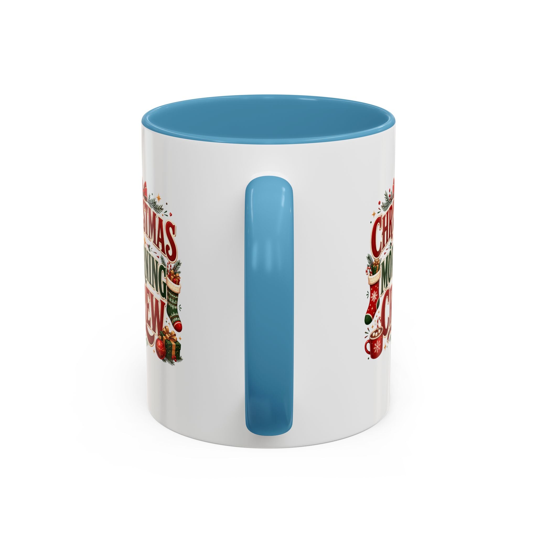 Christmas Morning Crew Accent Coffee Mug – Holiday Coffee Cup