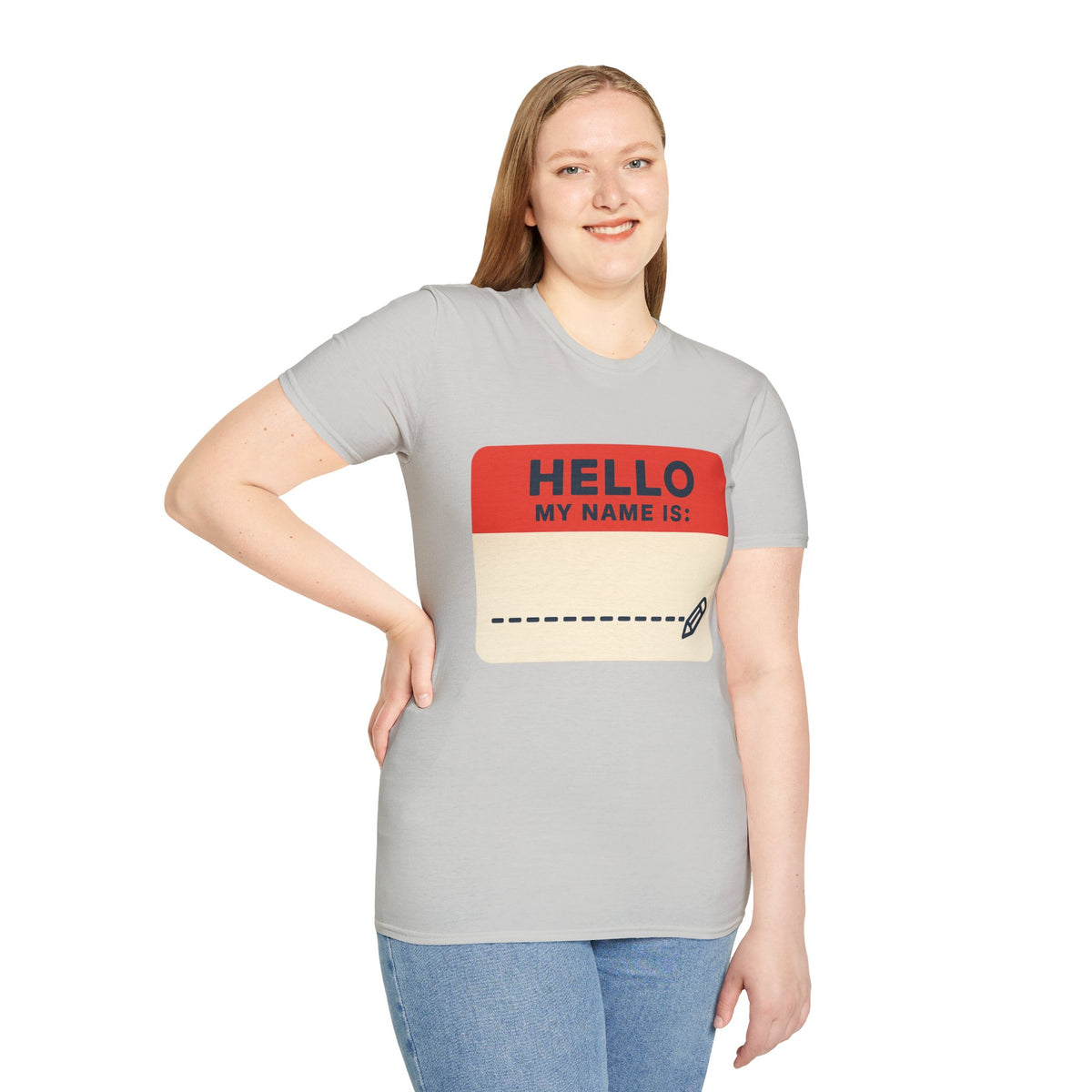 Hello My Name Is Name Tag T-Shirt — Funny Novelty Graphic Tee - Trending Now - August 2026