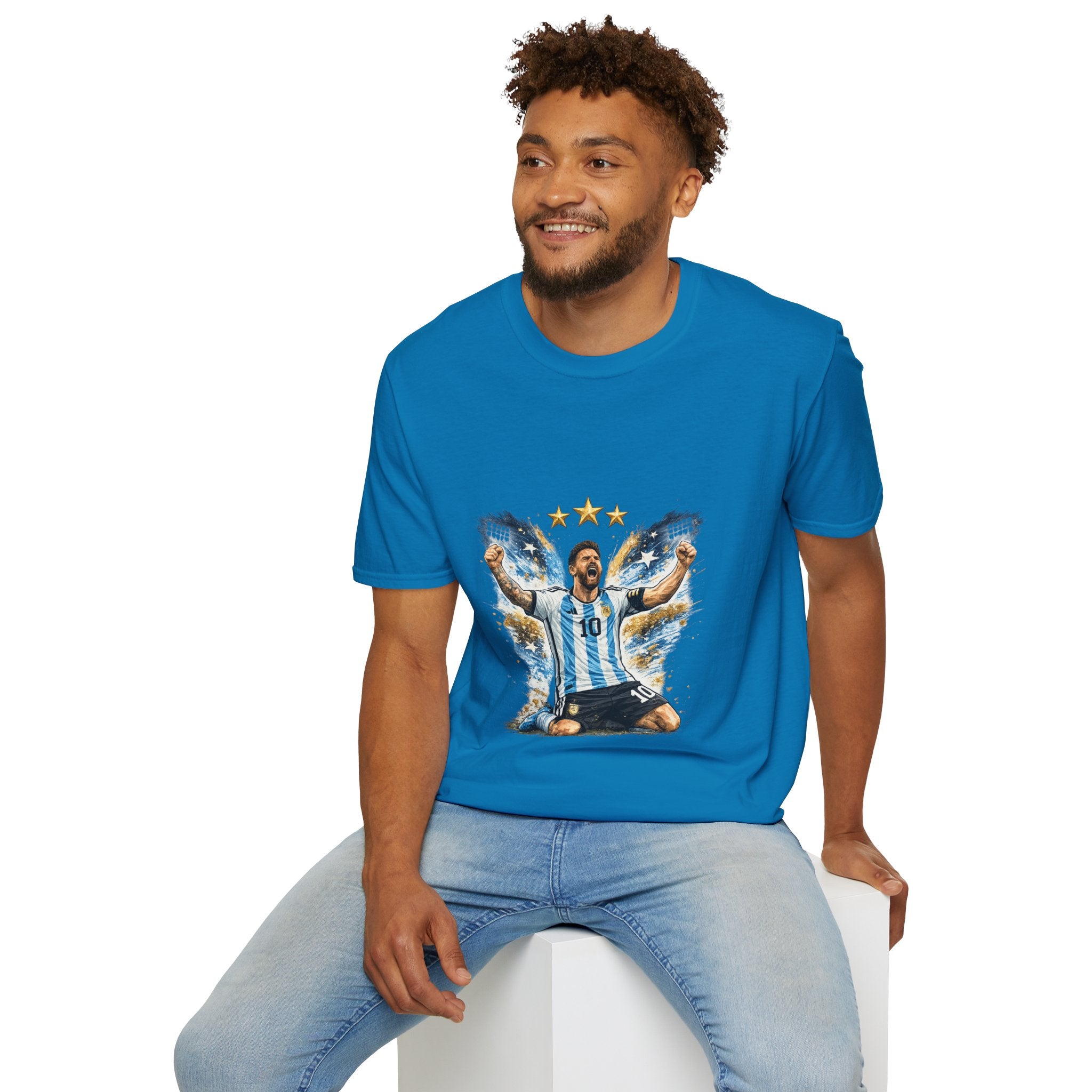 Argentina Soccer Legend Argentina T-Shirt — Celebratory Messi Design