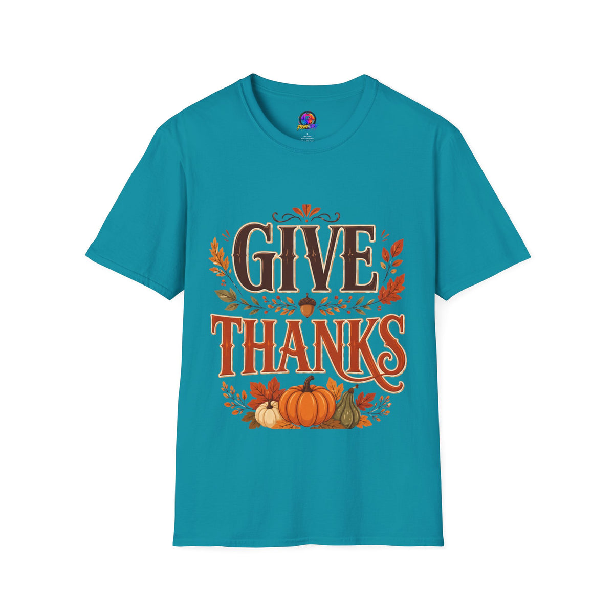 Thanksgiving T-Shirt Give Thanks T-Shirt — Autumn Thanksgiving Graphic Tee