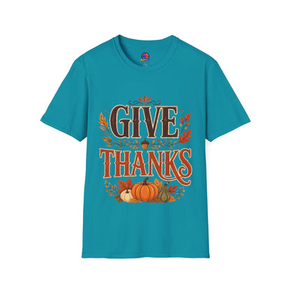 Give Thanks T-Shirt — Autumn Thanksgiving Graphic Tee