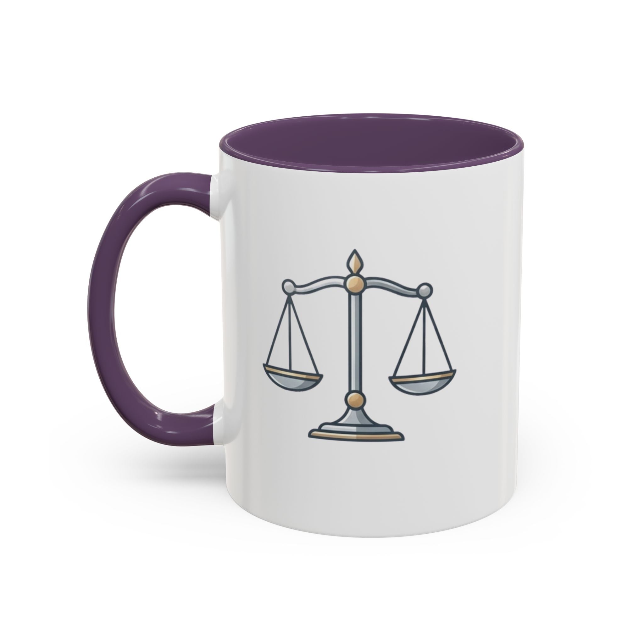 Libra Scales Accent Coffee Mug — Zodiac Libra Horoscope Gift