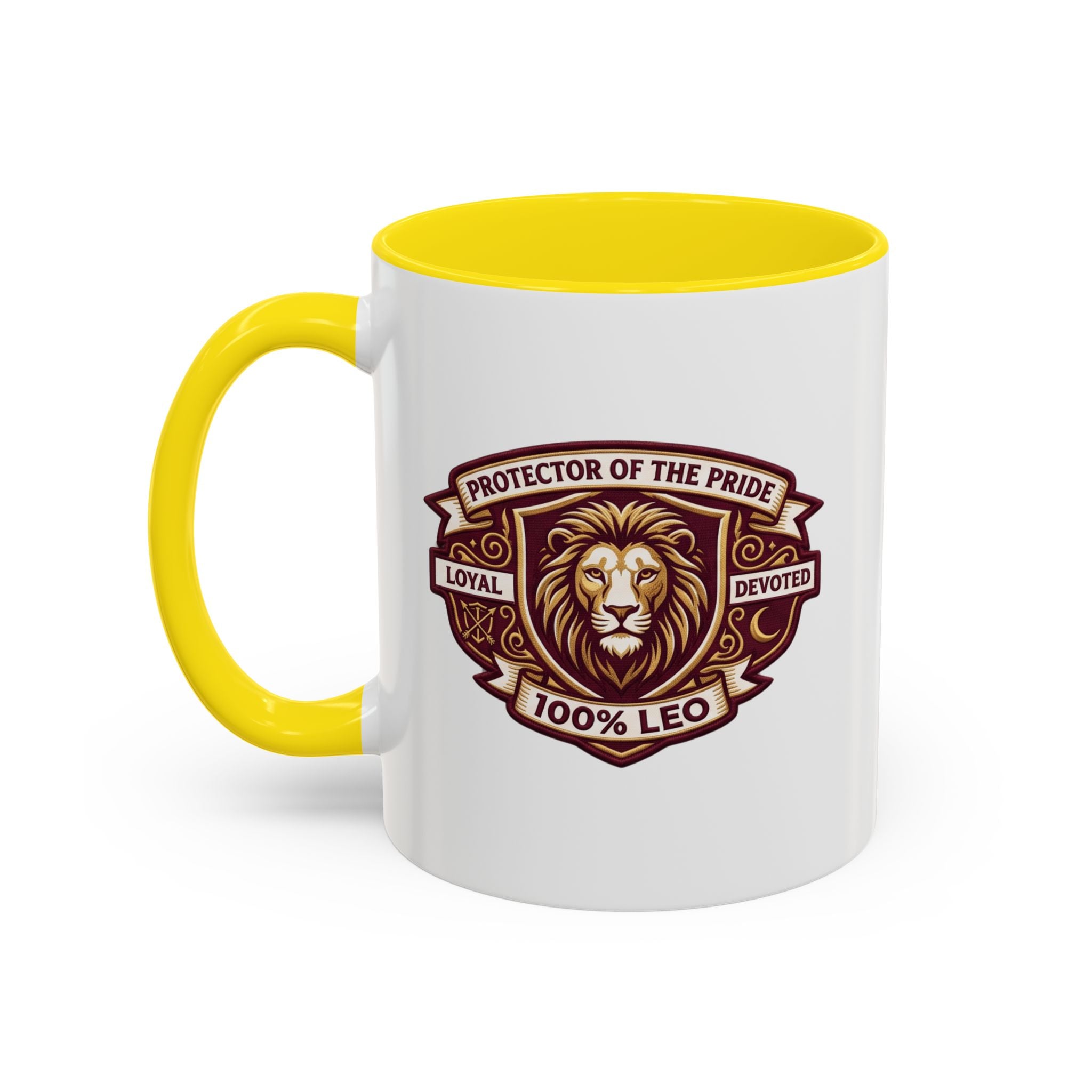 Leo Zodiac Coffee Mug — "Protector of the Pride" Lion Design (11/15 oz)