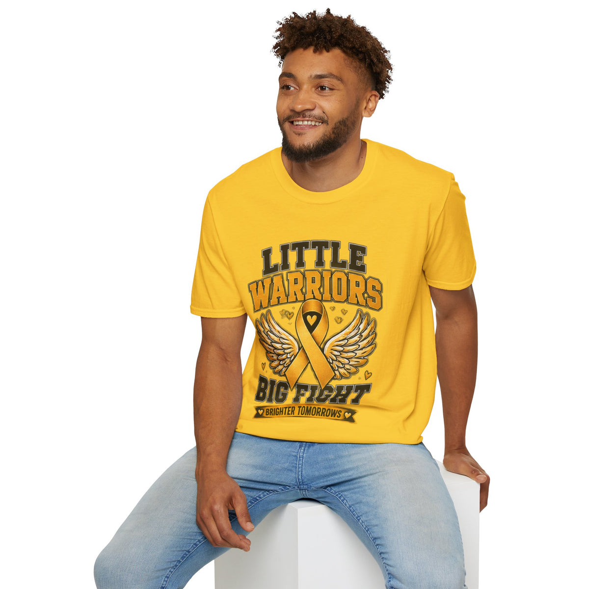 Kids T-Shirt — "Little Warriors Big Fight" Childhood Cancer Awareness Tee