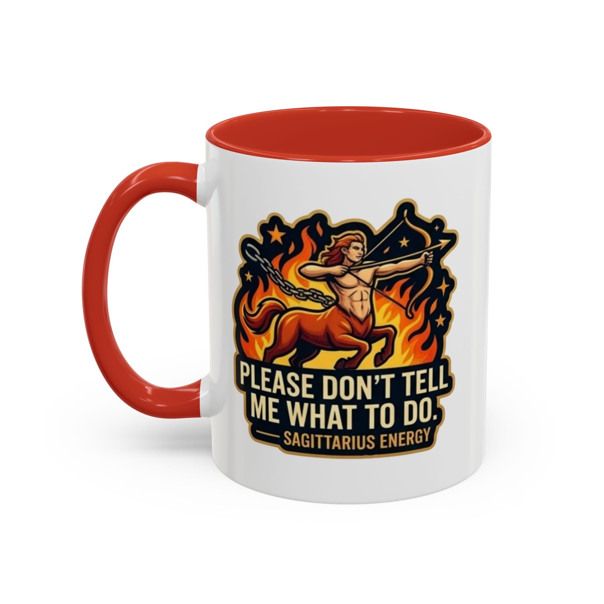 Sagittarius Coffee Mug — "Please Don't Tell Me What To Do" Zodiac Accent Mug (11/15oz)