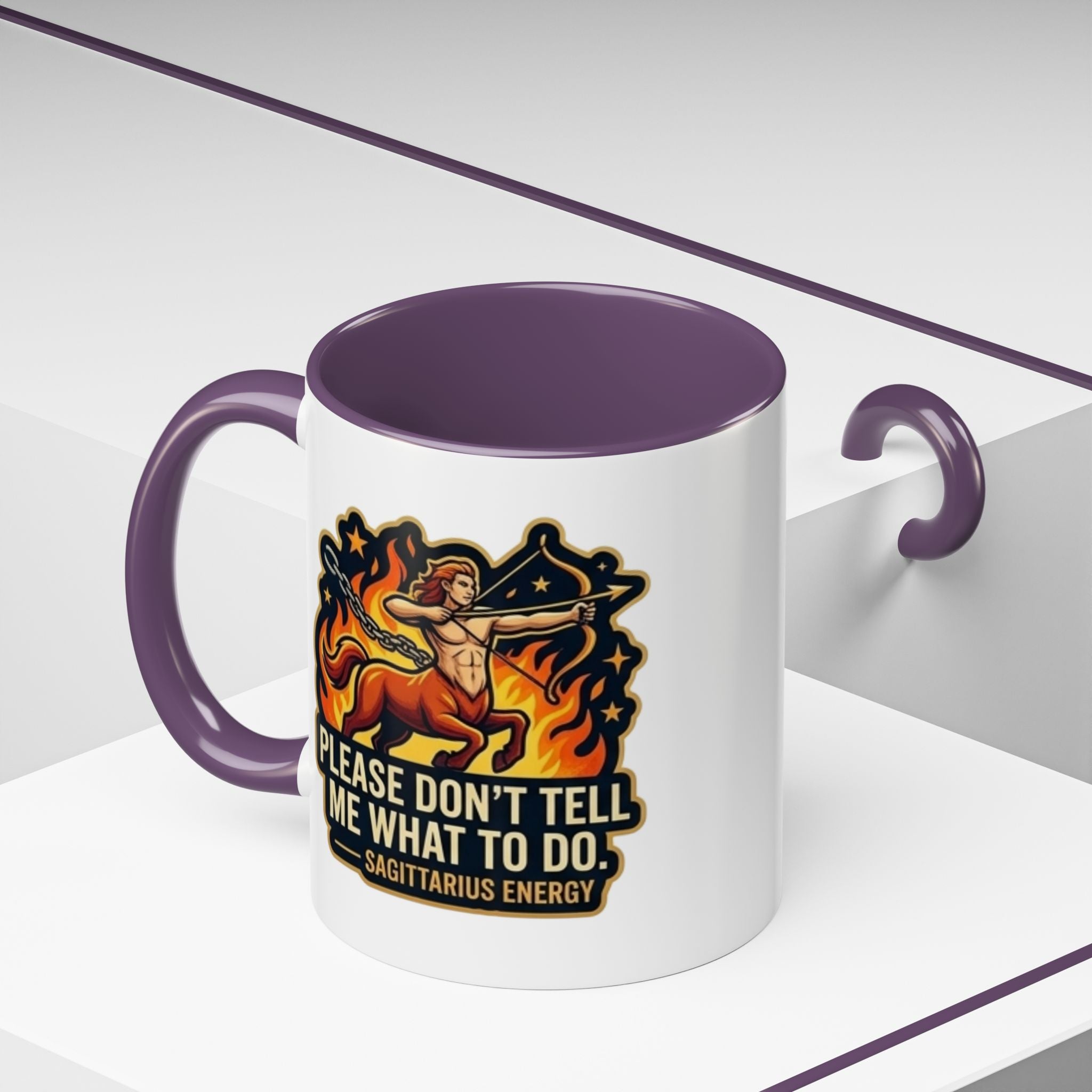 Sagittarius Coffee Mug — "Please Don't Tell Me What To Do" Zodiac Accent Mug (11/15oz)