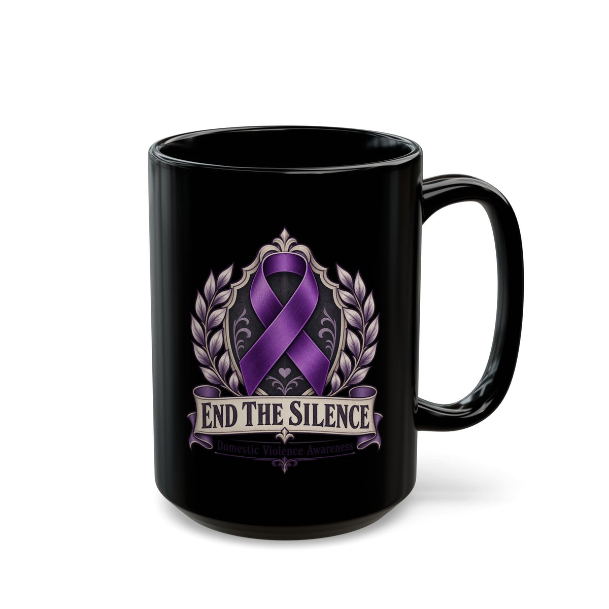 End the Silence Purple Domestic Violence Awareness Ribbon Mug