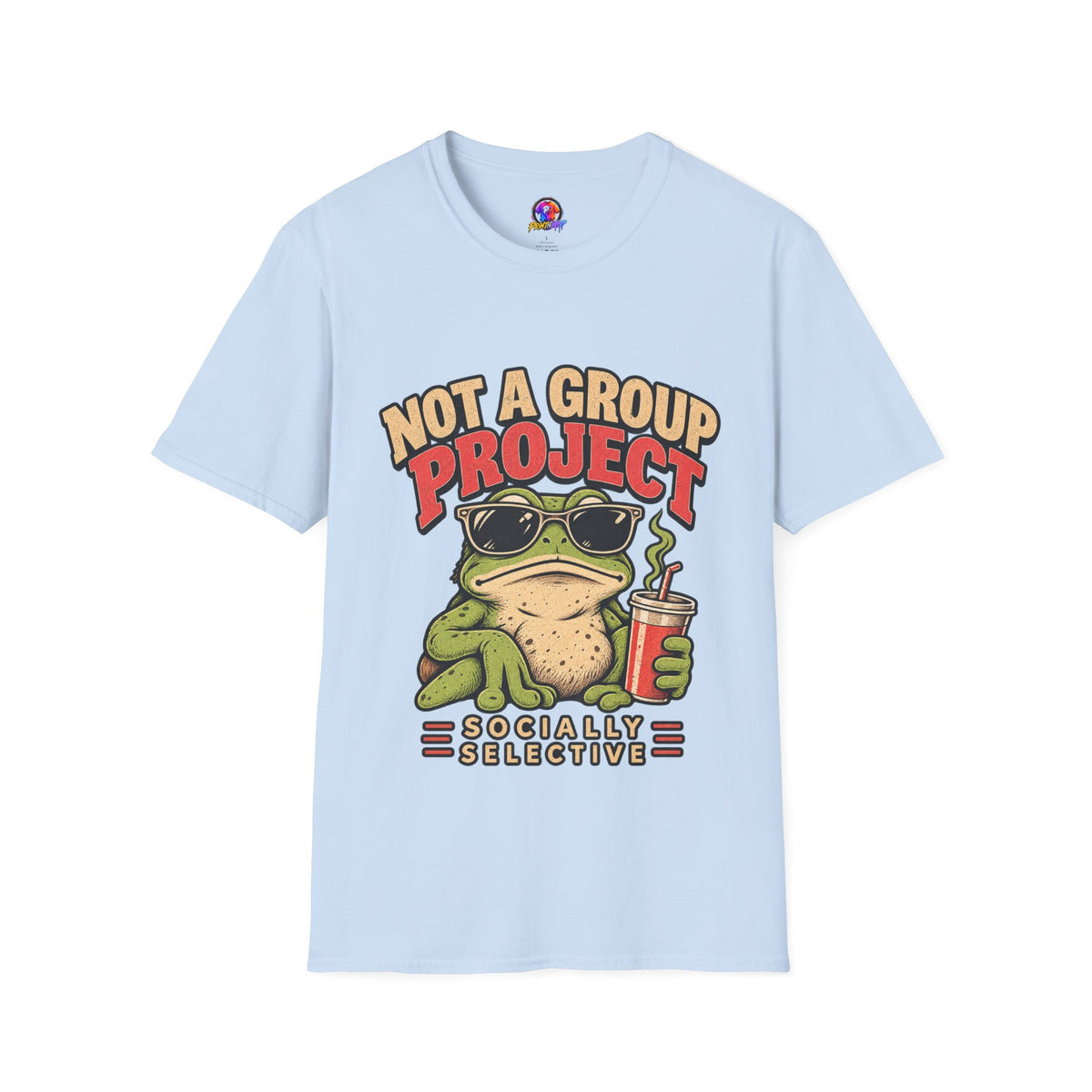 Not a Group Project Frog T-Shirt — "Socially Selective" Funny Introvert Tee