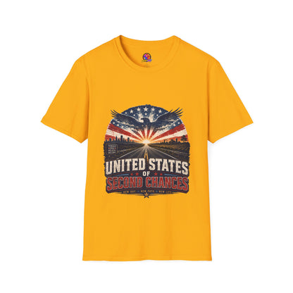 Patriotic Eagle T-Shirt — United States Skyline Vintage Flag Design