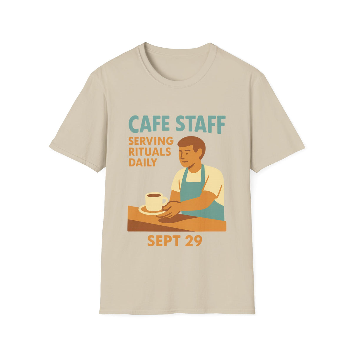 Cafe Staff Serving Rituals Daily National Coffee Day T-Shirt - Trending Now - September 2026