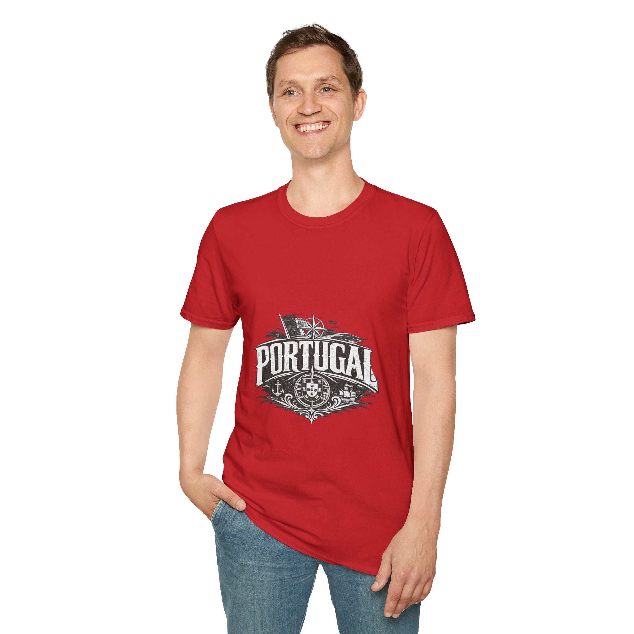 Portugal Vintage Compass T-Shirt — Nautical Travel Souvenir