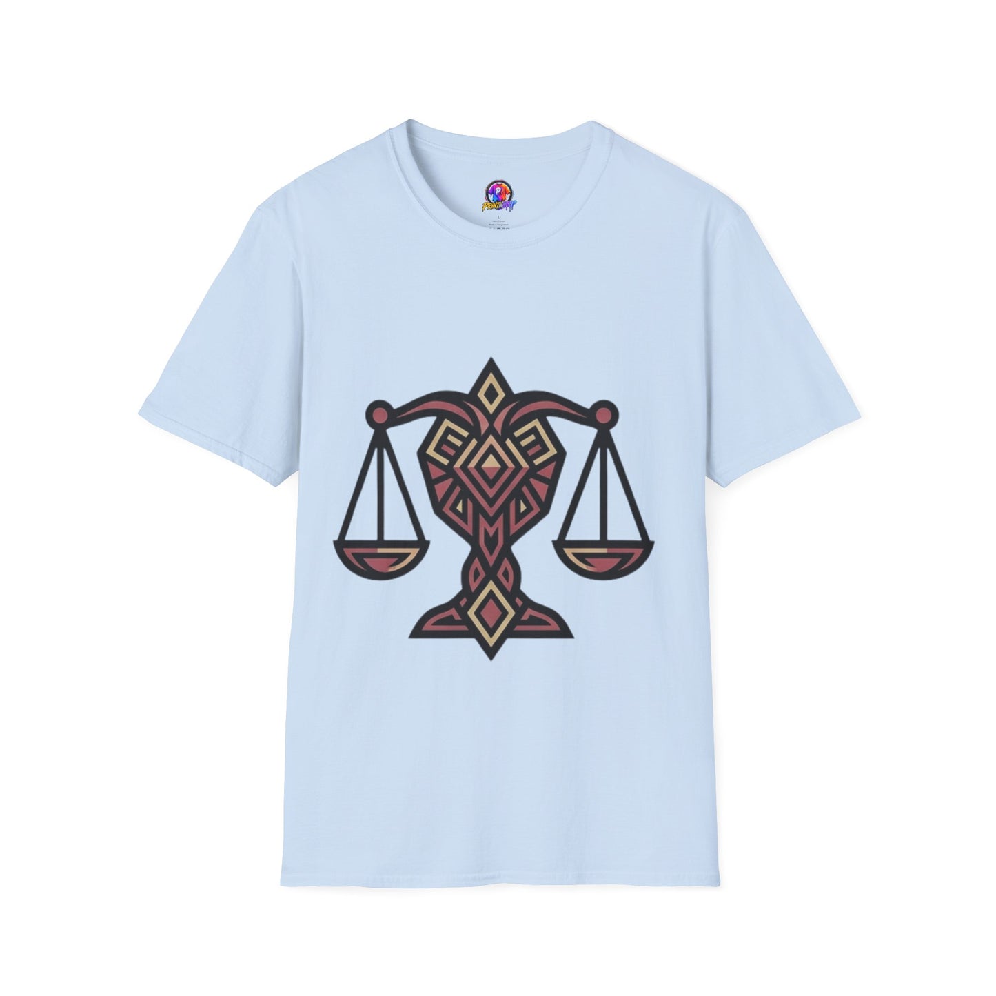 Libra Scales T-Shirt — Geometric Zodiac Libra Tee