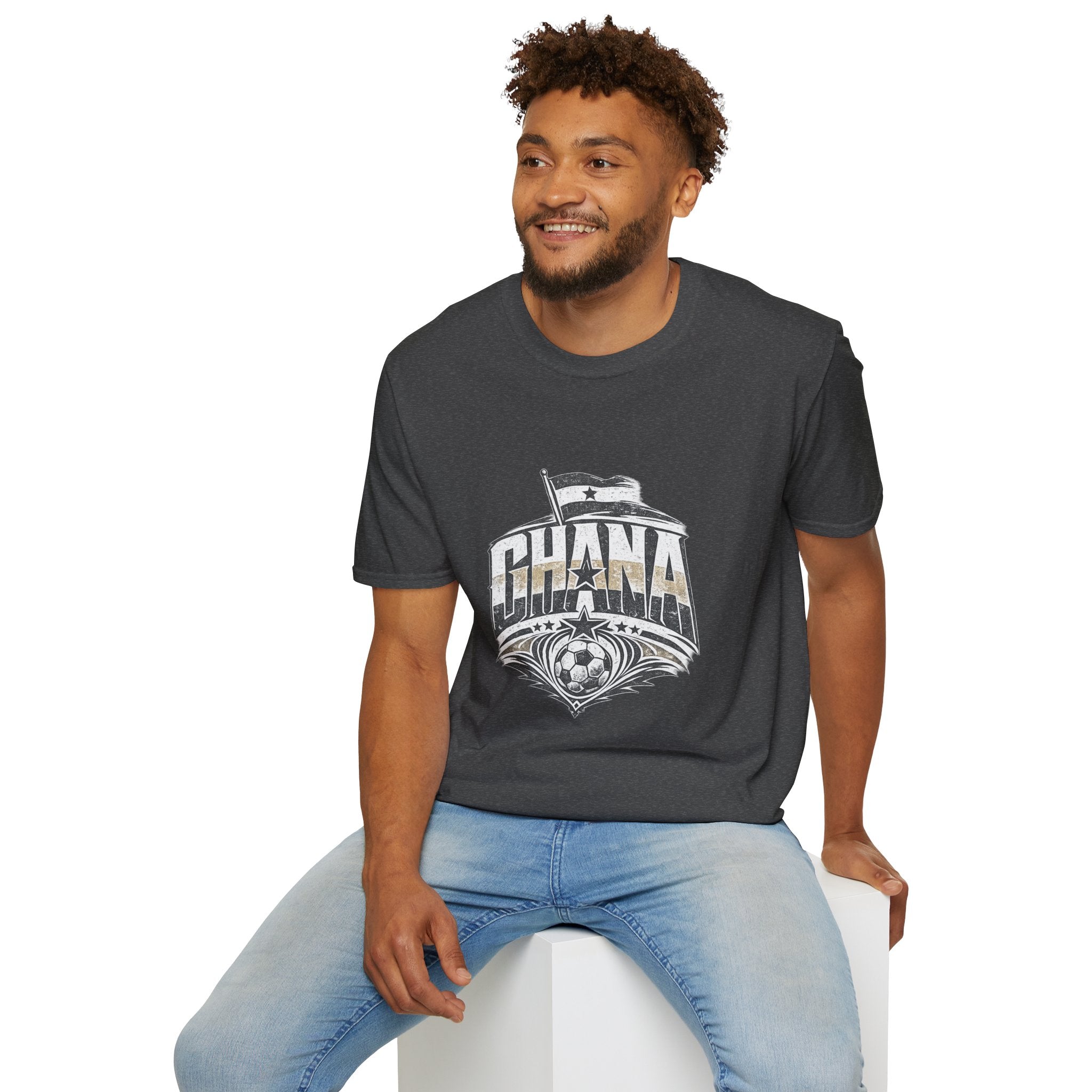 Ghana Vintage Flag T-Shirt — Retro Ghana Pride Graphic Tee