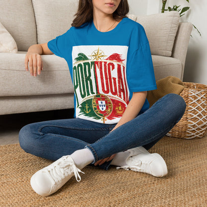 Portugal Vintage Compass T-Shirt — Retro Portuguese Flag Travel Tee