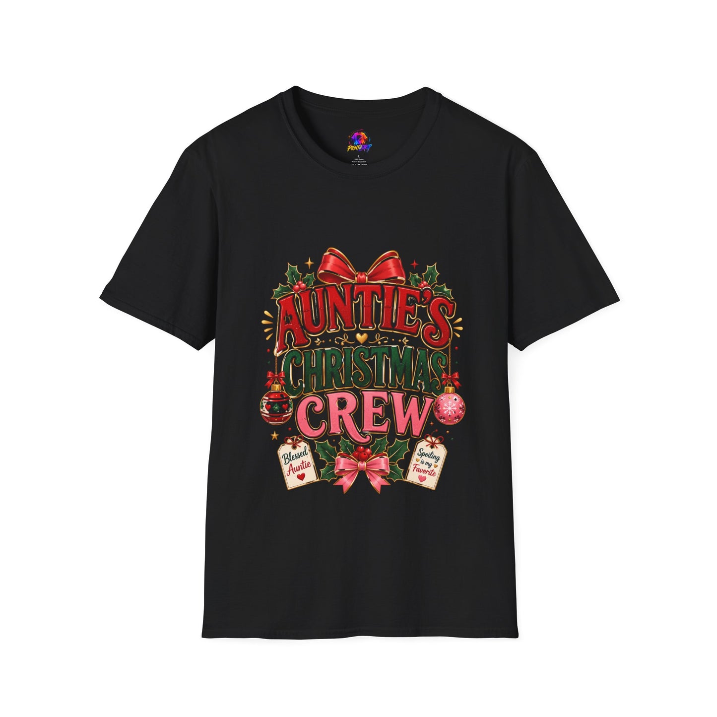Auntie’s Christmas Crew T-Shirt — Holiday Family Pajama Tee