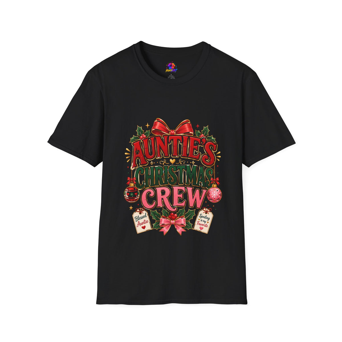Auntie’s Christmas Crew T-Shirt — Holiday Family Pajama Tee