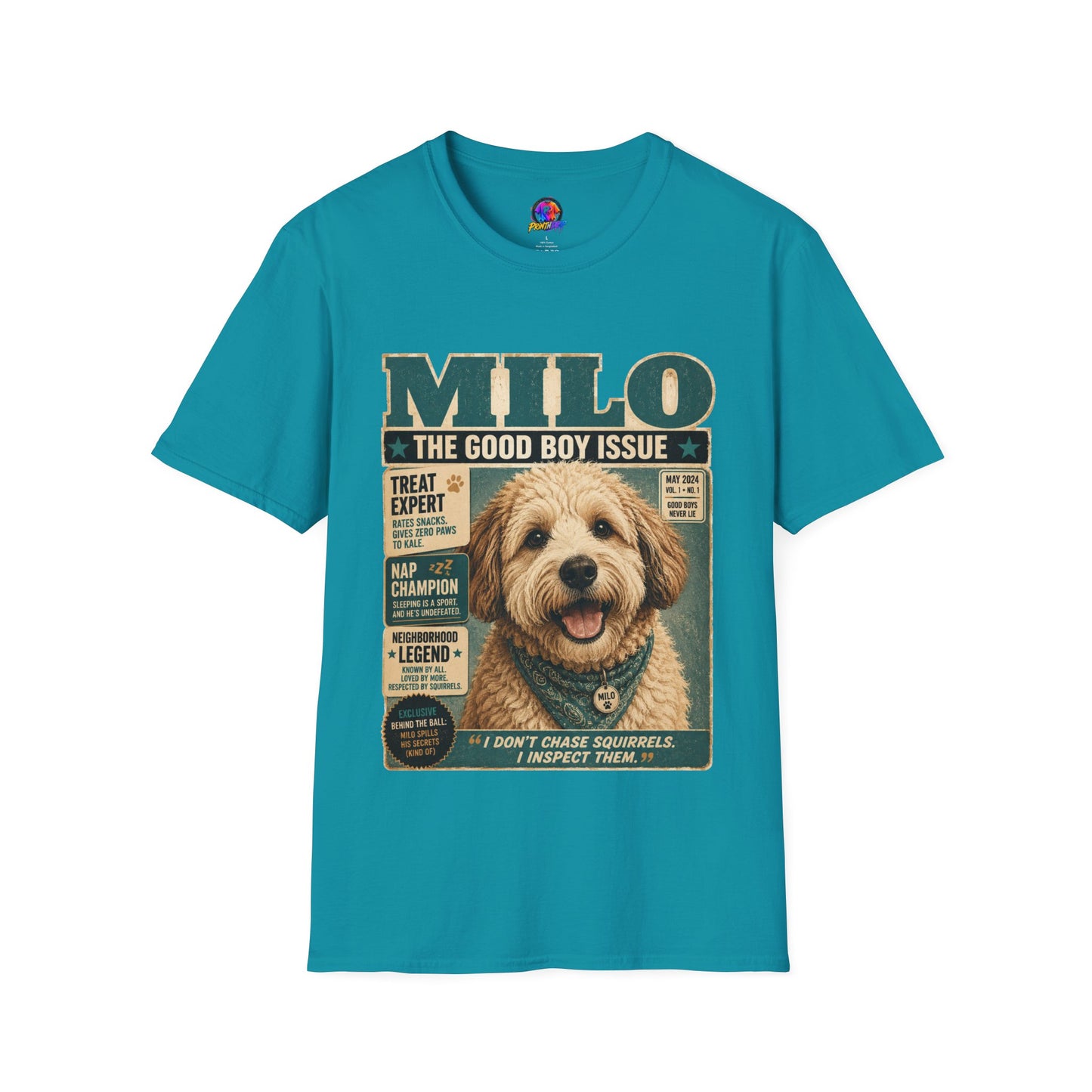 Milo 'The Good Boy Issue' Dog Magazine T-Shirt