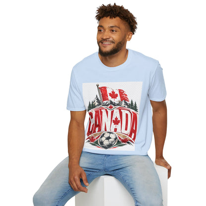Canada Soccer T‑Shirt — Canadian Flag & Maple Leaf Crest