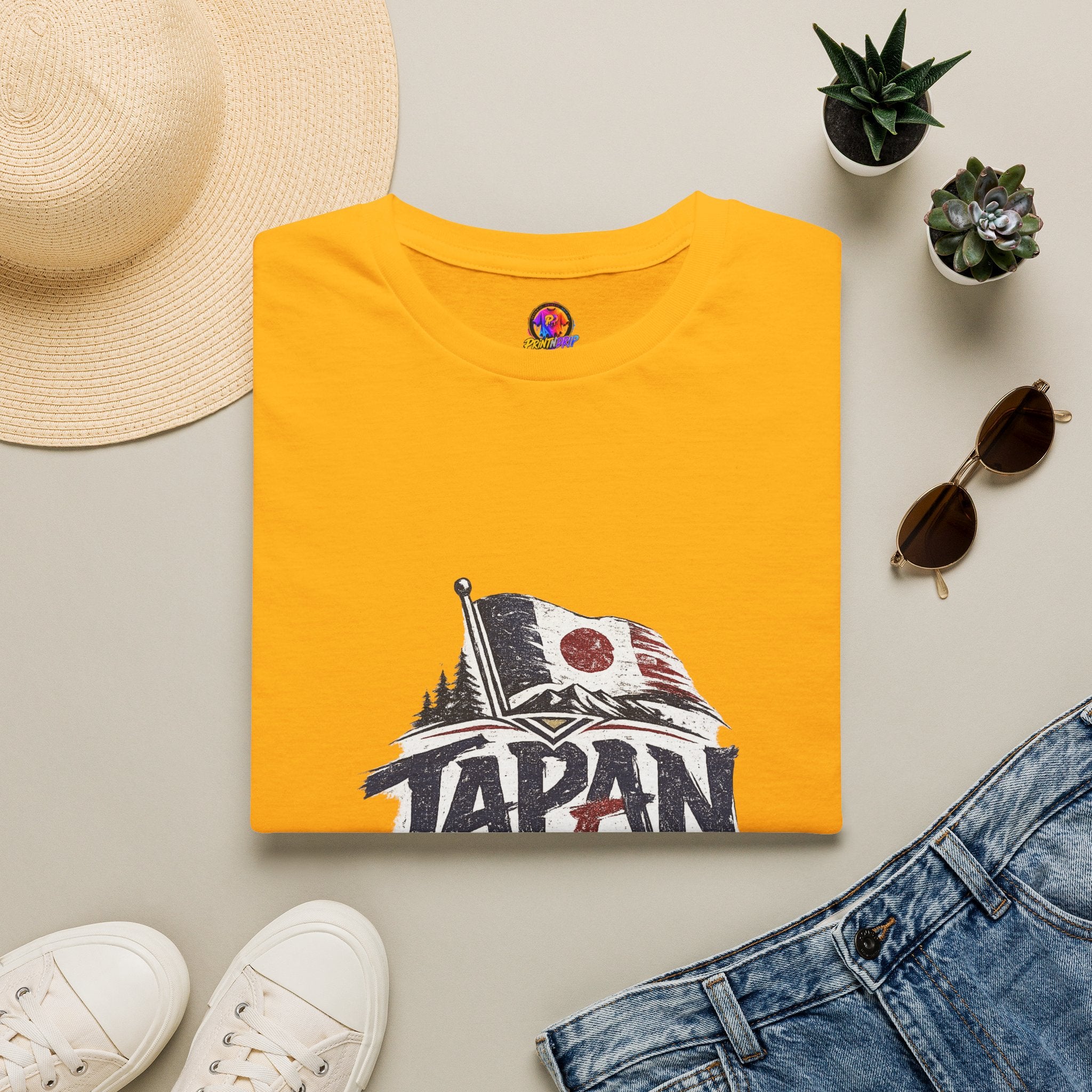 Japan Soccer T-Shirt – Vintage Flag & Crest Football Tee