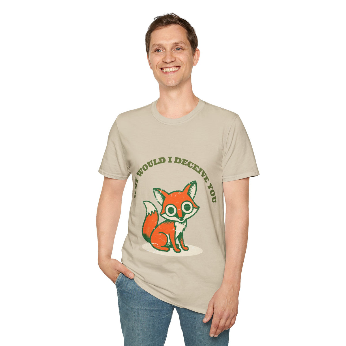 "Why Would I Deceive You" Cute Sly Fox Graphic Tee - Funny Sarcastic Animal White T-Shirt - Trending Now - September 2026