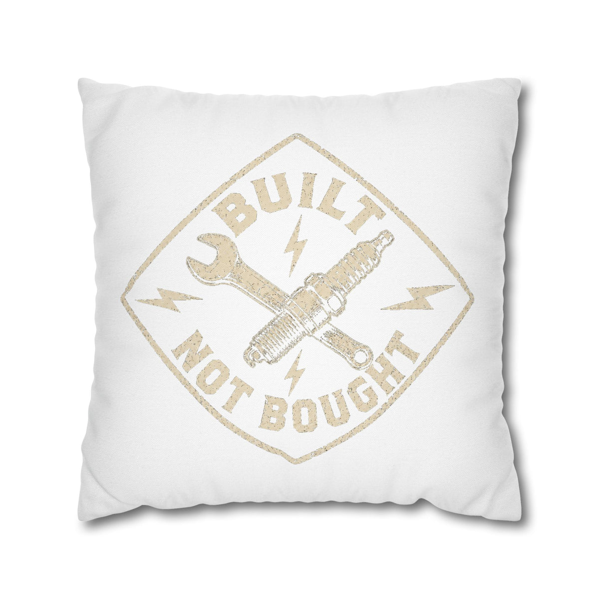 Built Not Bought Decorative Pillowcase Milo Bailey Dog Dad Mom — Mechanic & Auto Enthusiast Throw Pillow Cover