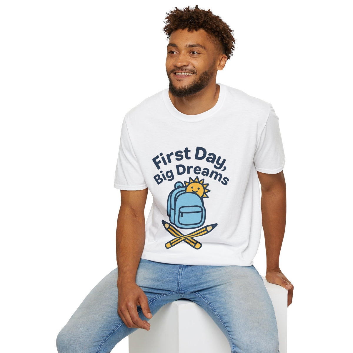 First Day Big Dreams T-Shirt — Cute Backpack & Pencil Back-to-School Tee - Trending Now - August 2026