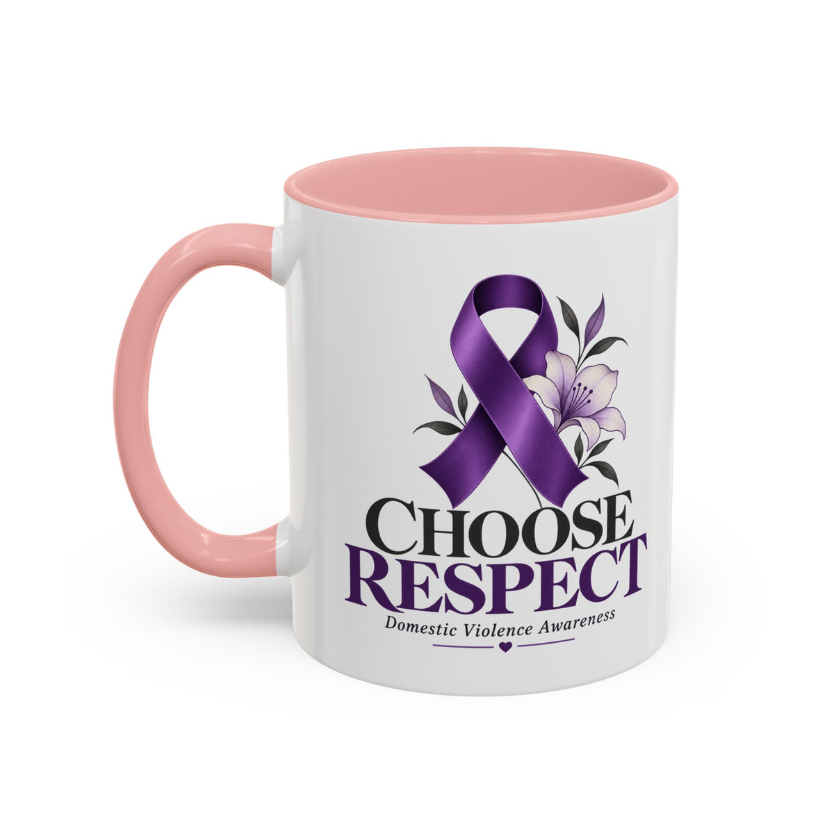 Choose Respect - Domestic Violence Awareness Coffee Mug (Accent, 11/15oz)