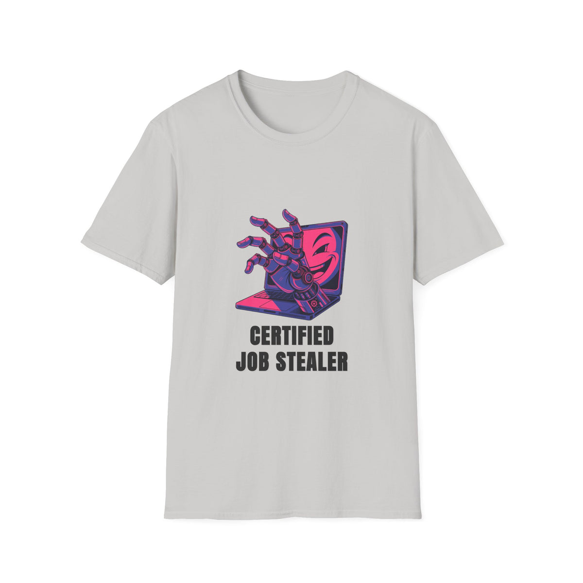 Certified Job Stealer T-Shirt — Retro Cyber Hand Graphic Tee - Trending Now - August 2026