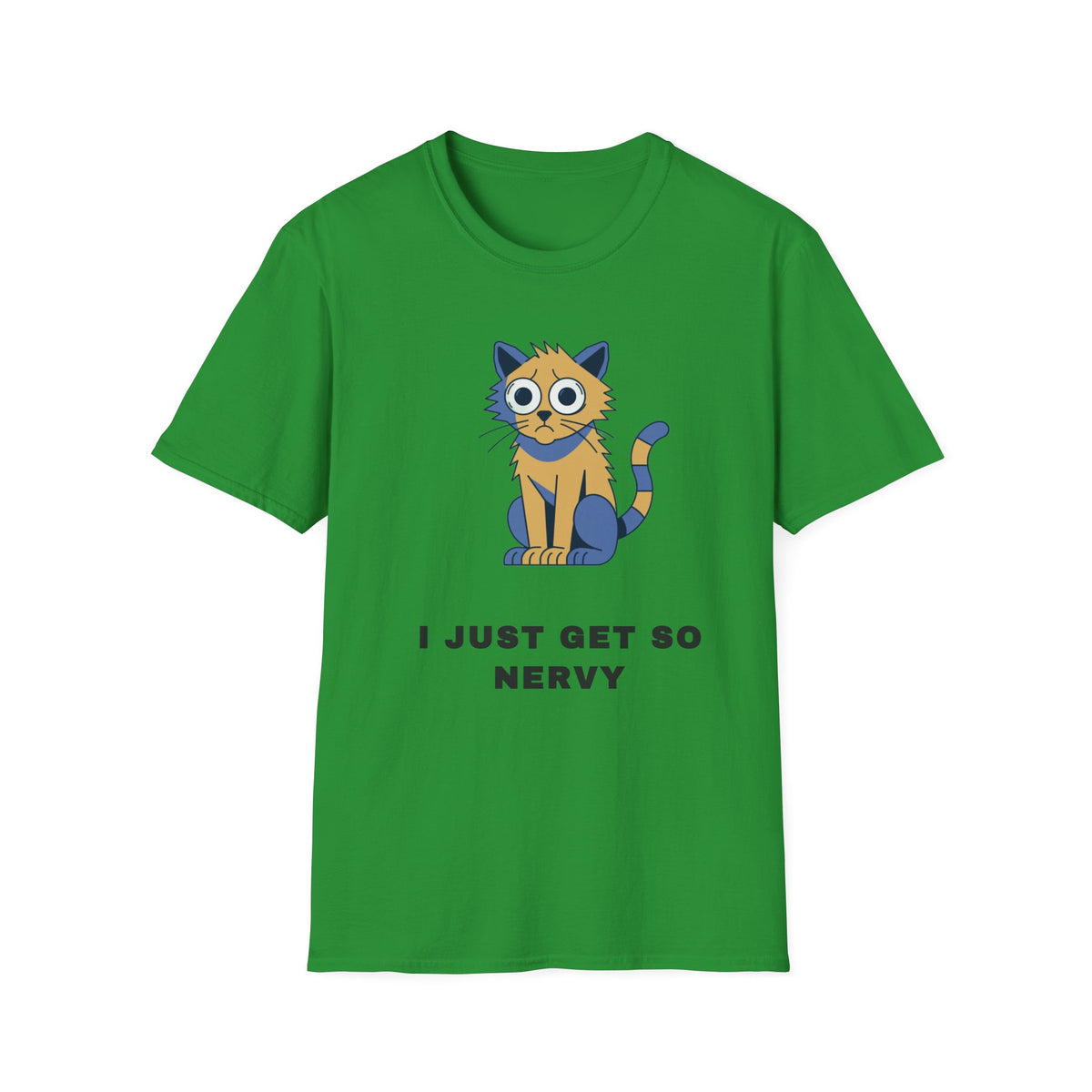 I Just Get So Nervy Cat T-Shirt — Cute Anxious Cat Graphic Tee - Trending Now - September 2026