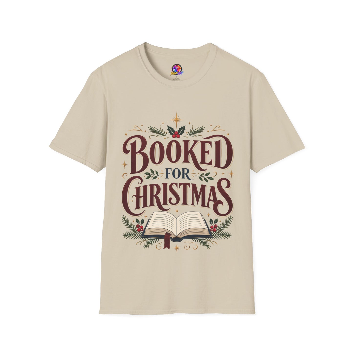 T-Shirt — "Booked for Christmas" Literary Holiday Tee