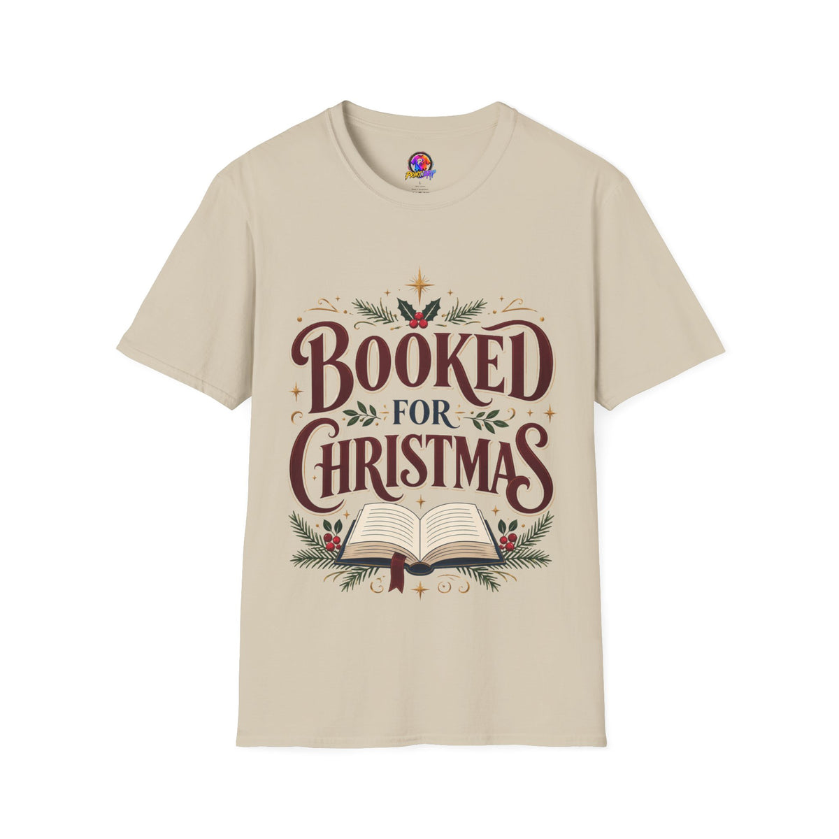 T-Shirt — "Booked for Christmas" Literary Holiday Tee