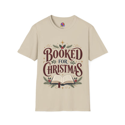 T-Shirt — "Booked for Christmas" Literary Holiday Tee