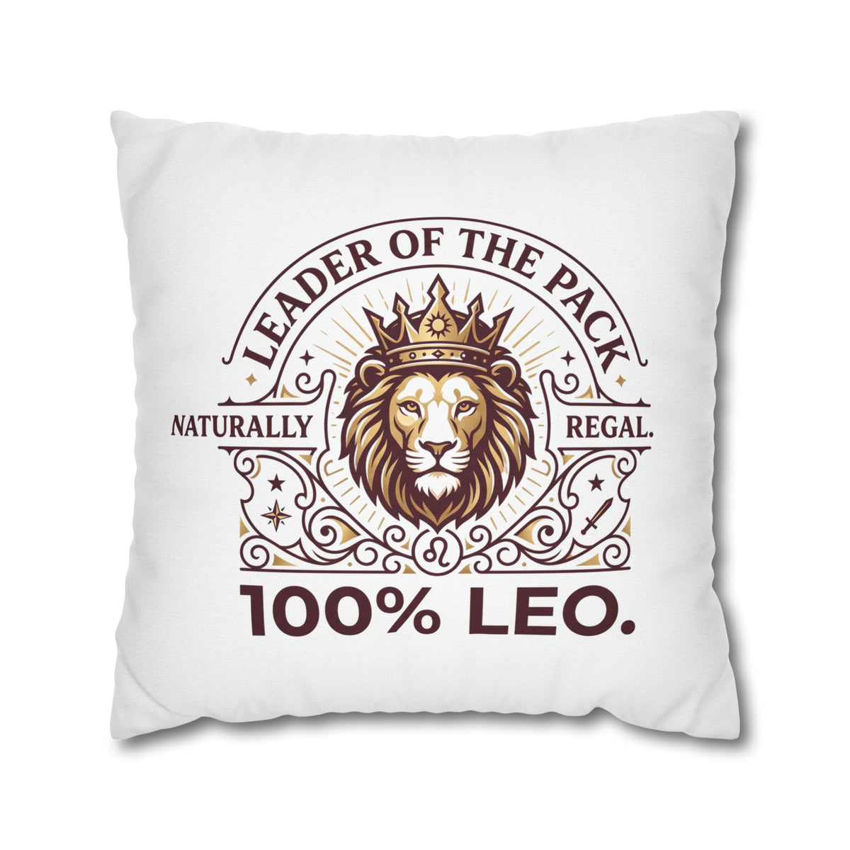 Leo Zodiac Leader Of The Pack Spun Polyester Square Pillowcase