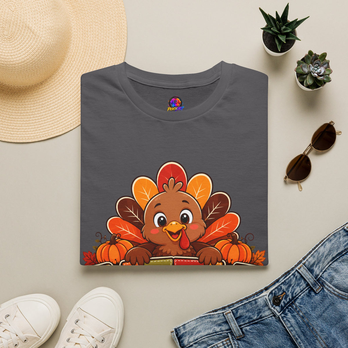 Thanksgiving T-Shirt Little Turkey T‑Shirt – Cute Thanksgiving Kids & Family Tee
