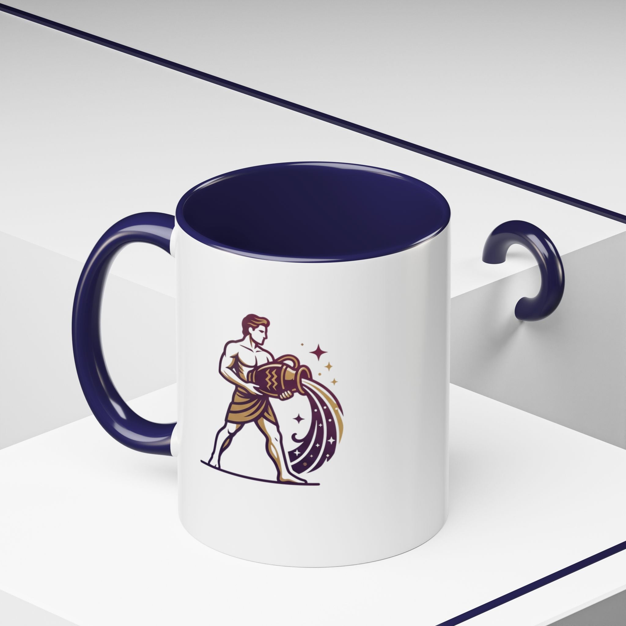 Aquarius Zodiac Coffee Mug — Water Bearer Astrology Gift