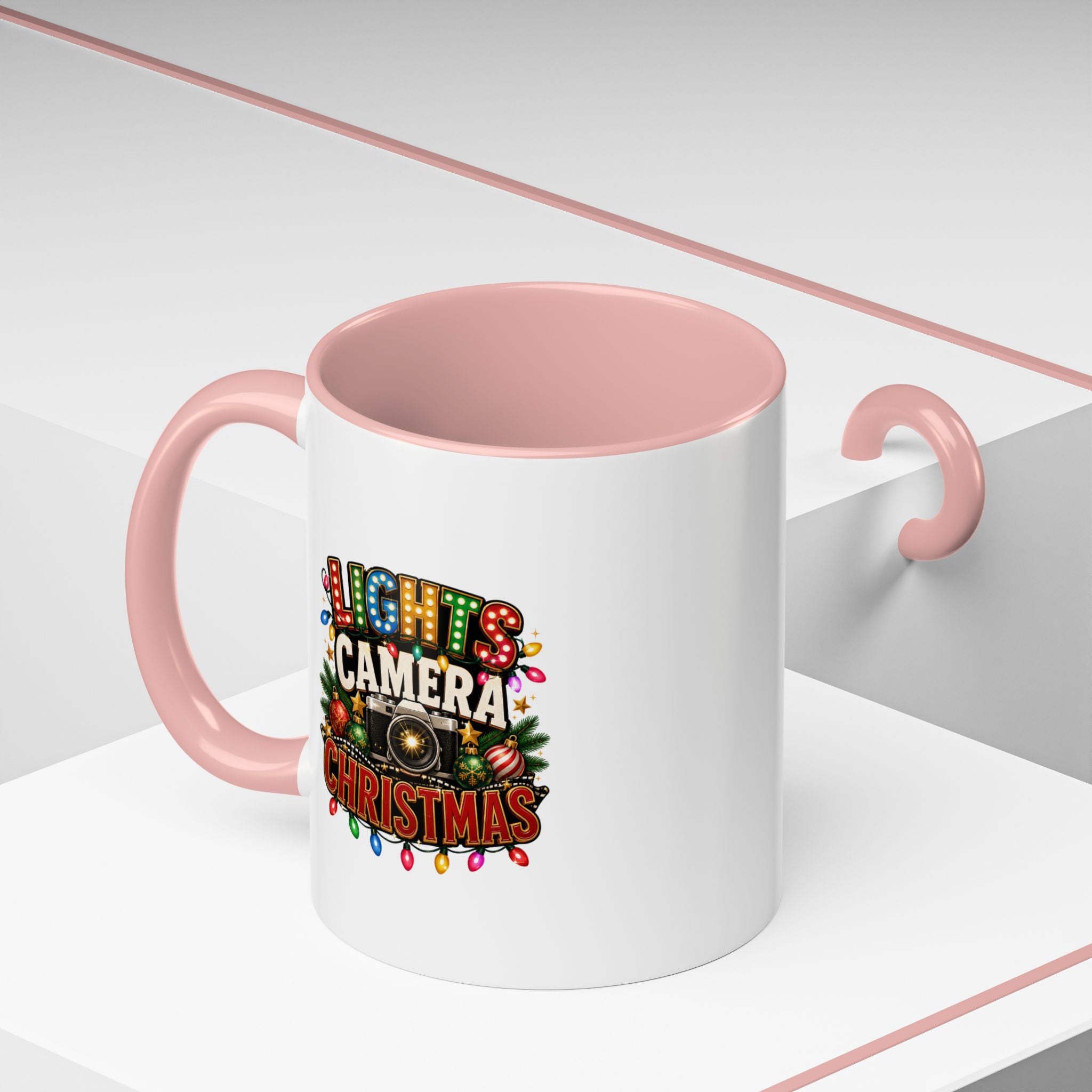 Accent Coffee Mug Lights Camera Christmas