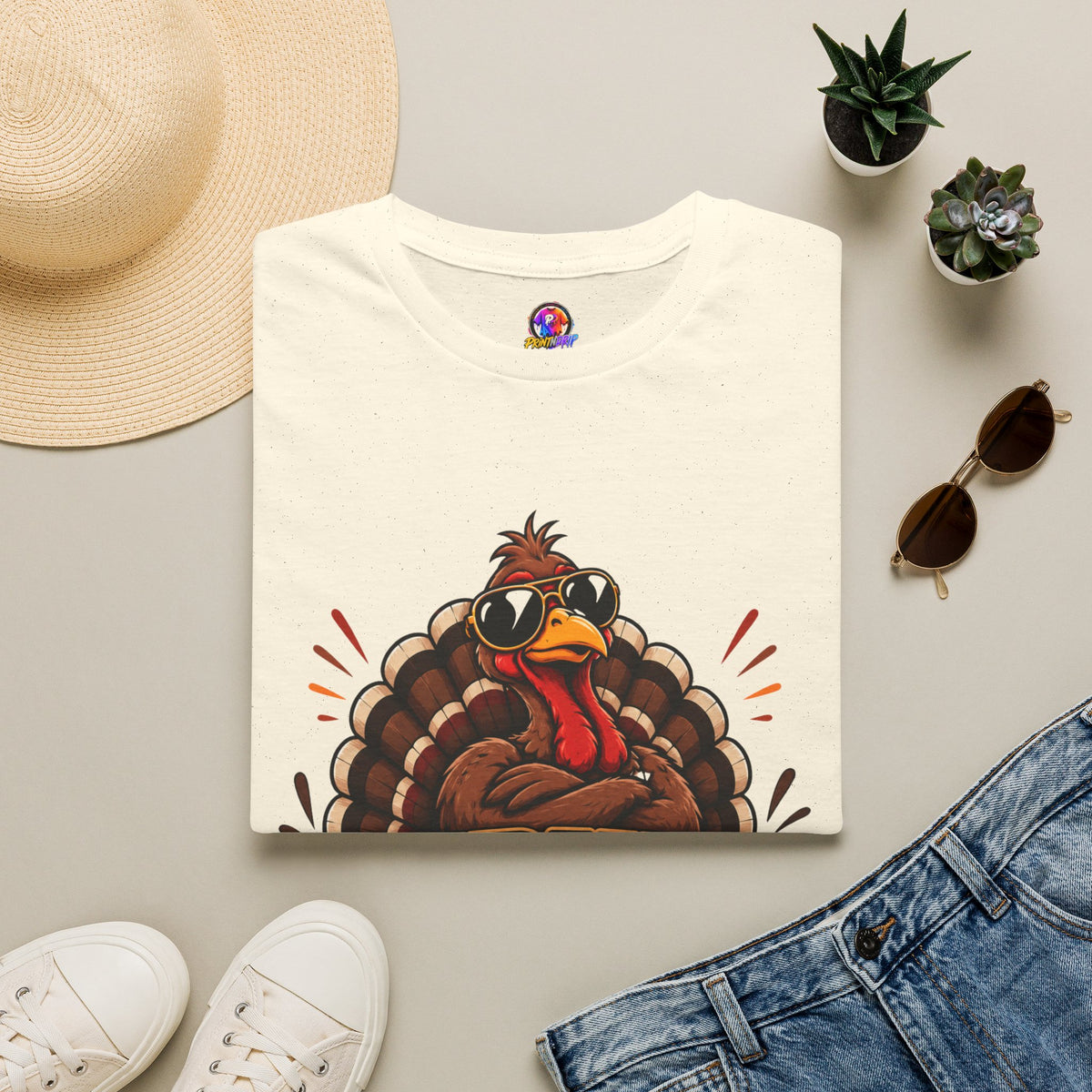 Thanksgiving T-Shirt Turkey With Attitude T-Shirt — Funny Thanksgiving Turkey Graphic Tee