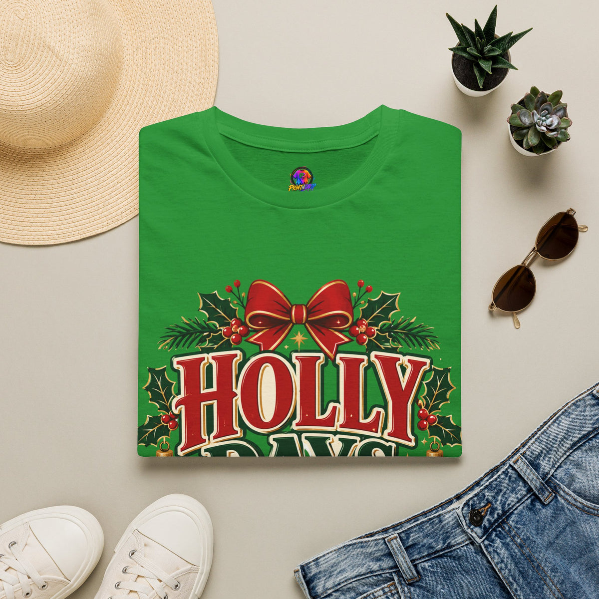 Holly Days Family Club T‑Shirt — Festive Christmas Holiday Tee